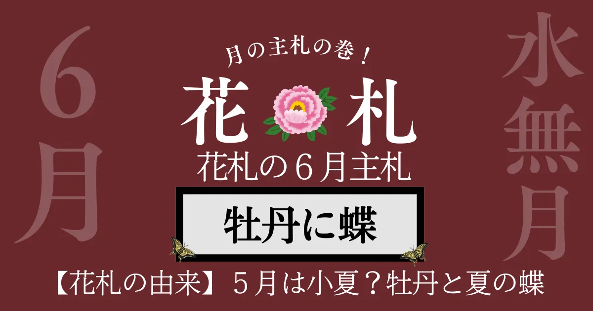 6月 牡丹に蝶