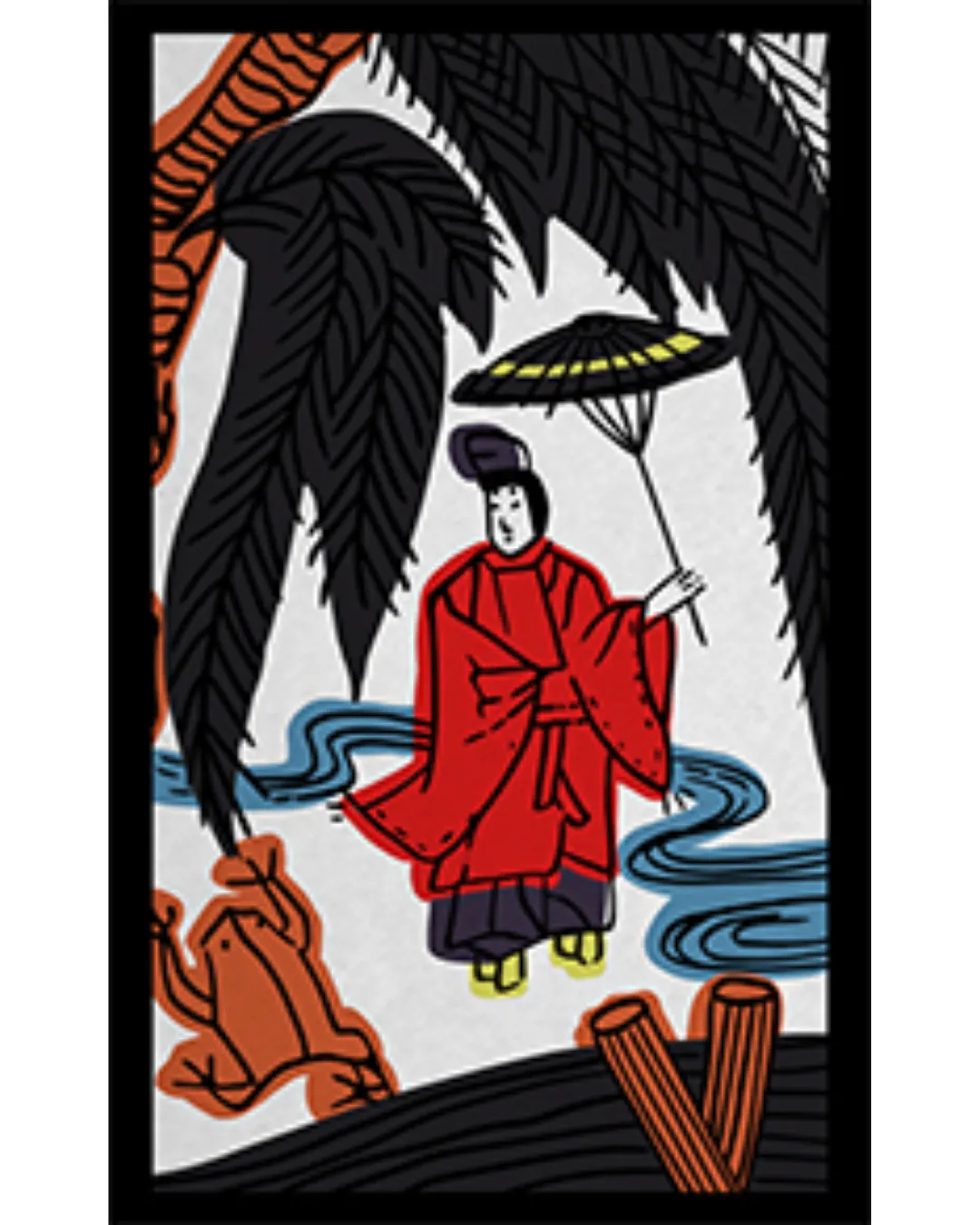 花札11月・柳に小野道風