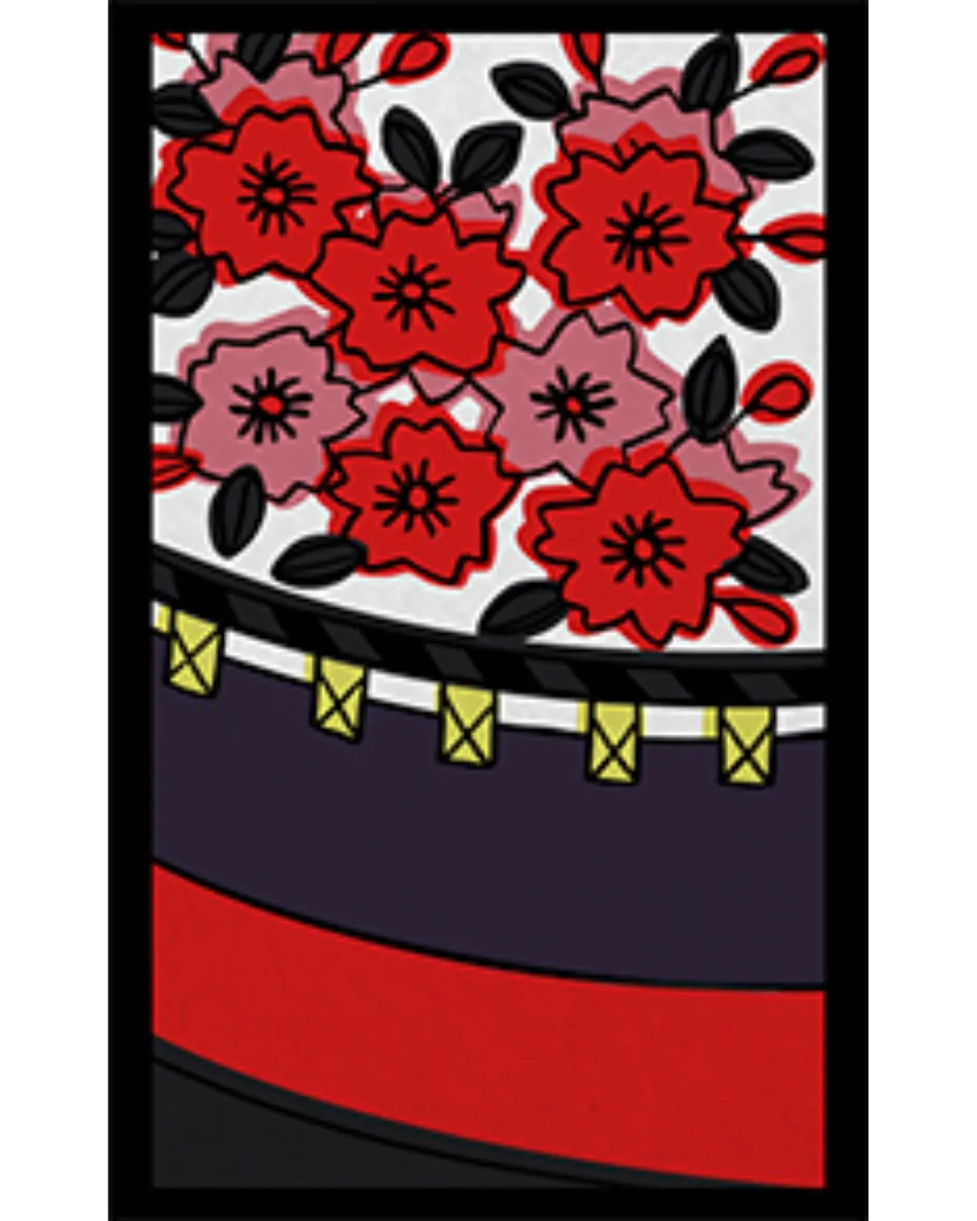 桜に幕の花札